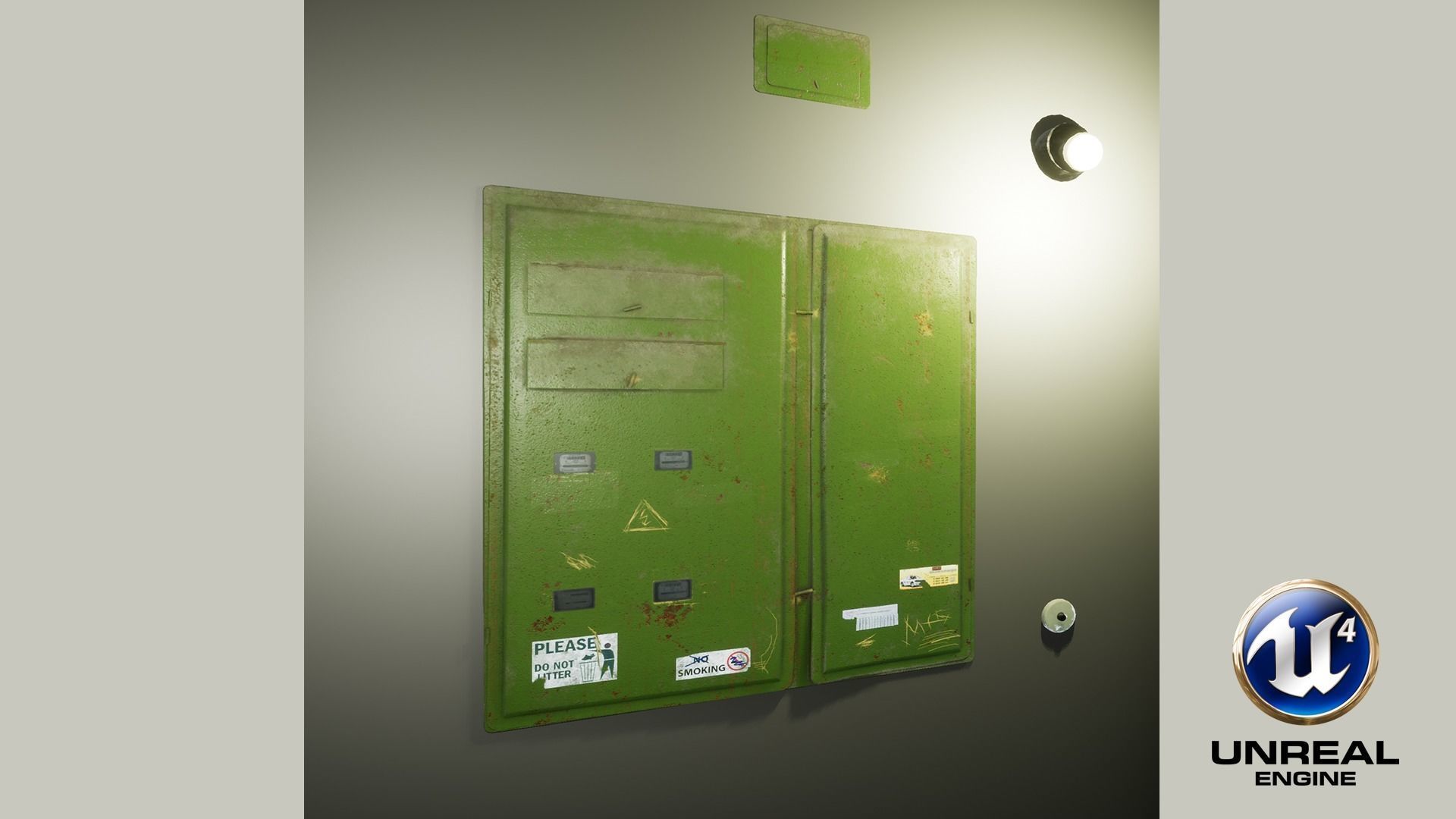Electric Fuse Box Low-poly 3D model_5