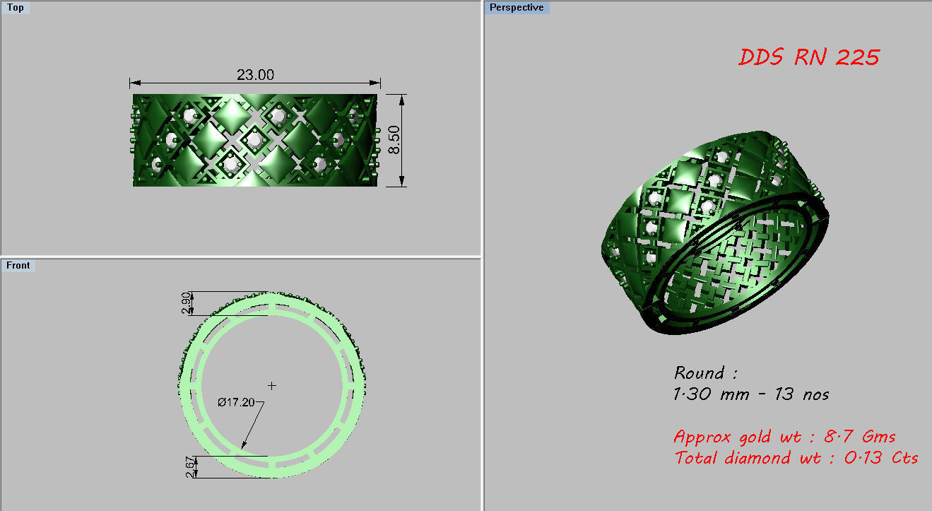 Women ring 3dm stl render detail 3D print model 3D print model_8