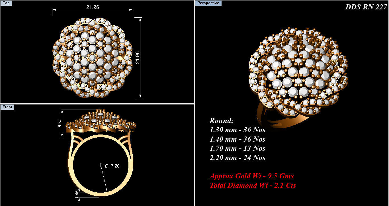 Women ring 3dm stl render detail 3D print model 3D print model_8
