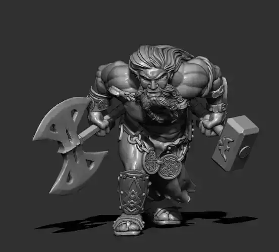 Giant Dwarf - 39mm height -  3D print model