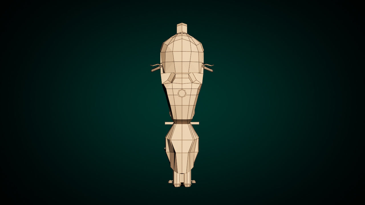Low Poly Motorcycle 02 Low-poly 3D model_12