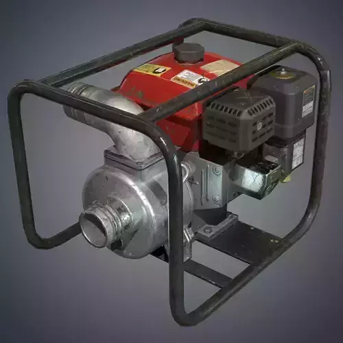 Water pump hose Low-poly 3D model