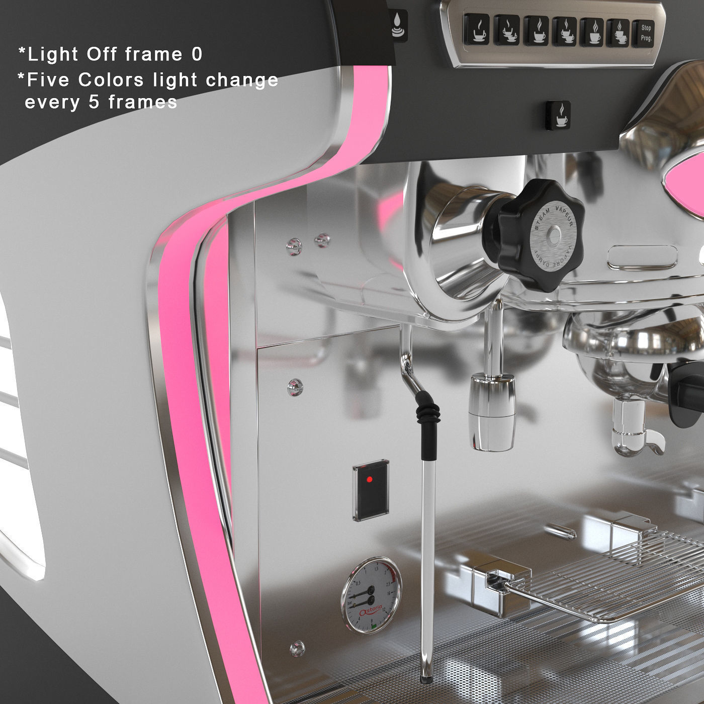 Astoria Sabrina coffe machine Low-poly 3D model_3