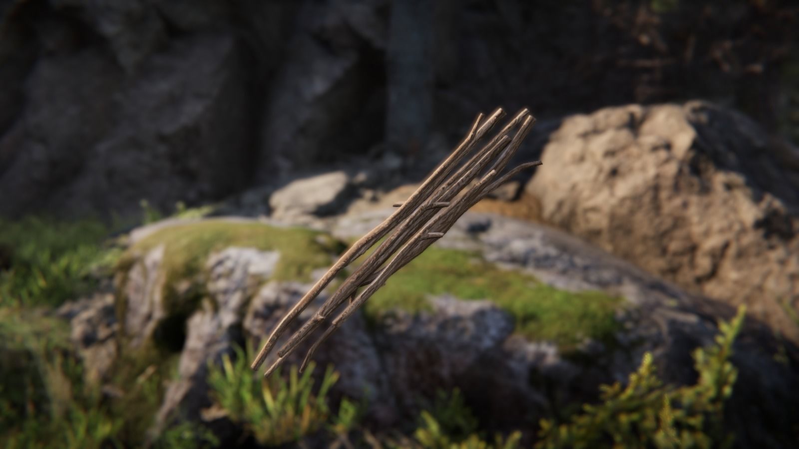 Improvised Weapons and Crafting Materials Low-poly 3D model_7