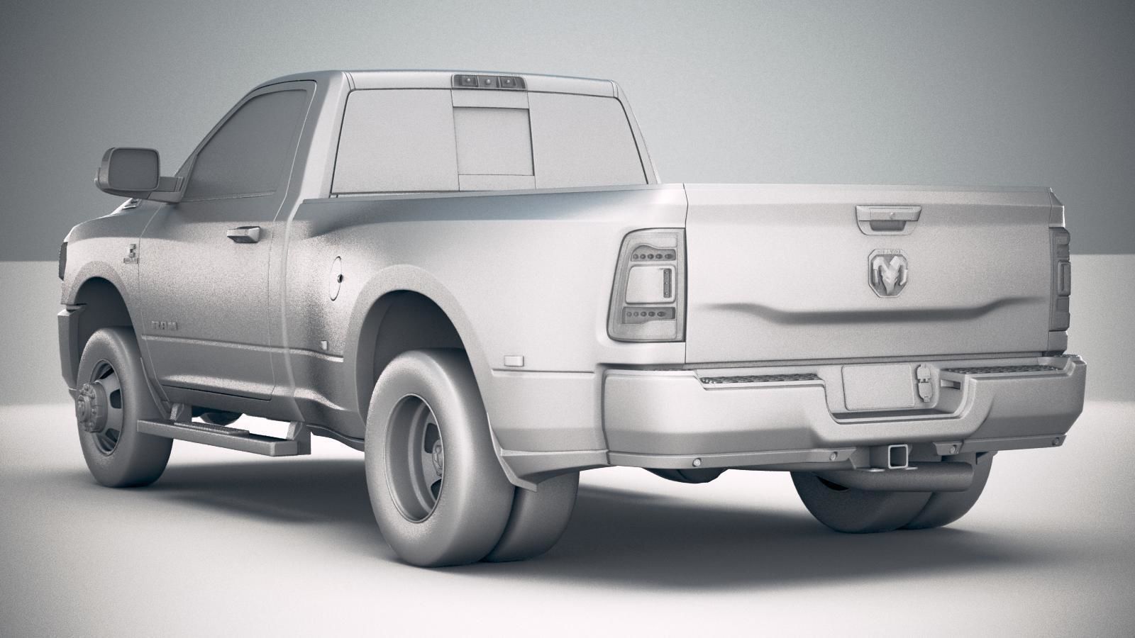 Ram 3500 HD single cab 2019 3D model_23