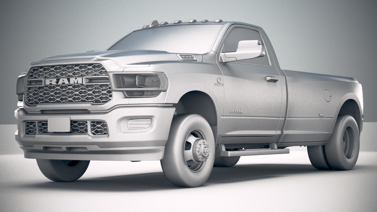 Ram 3500 HD single cab 2019 3D model_22