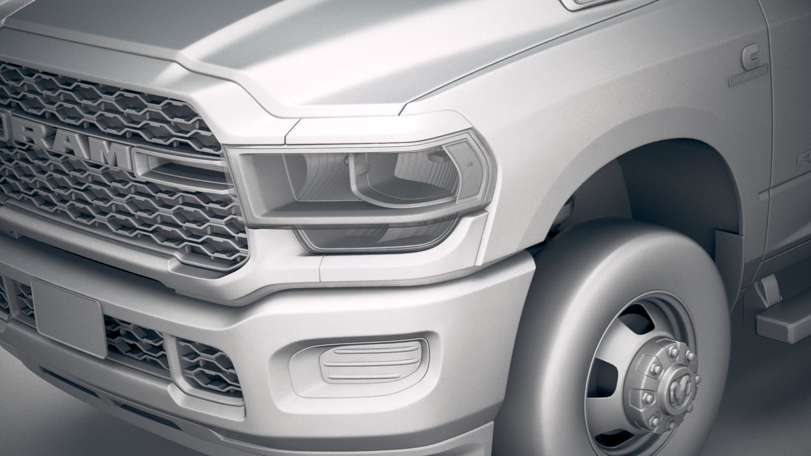 Ram 3500 HD single cab 2019 3D model_18