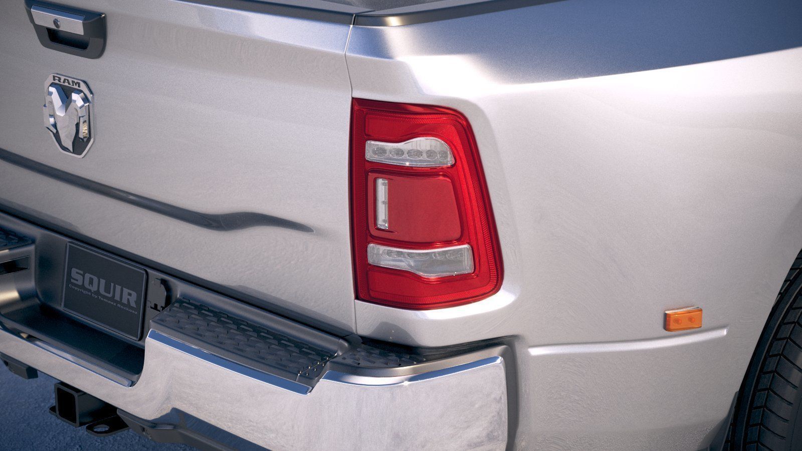 Ram 3500 HD single cab 2019 3D model_3