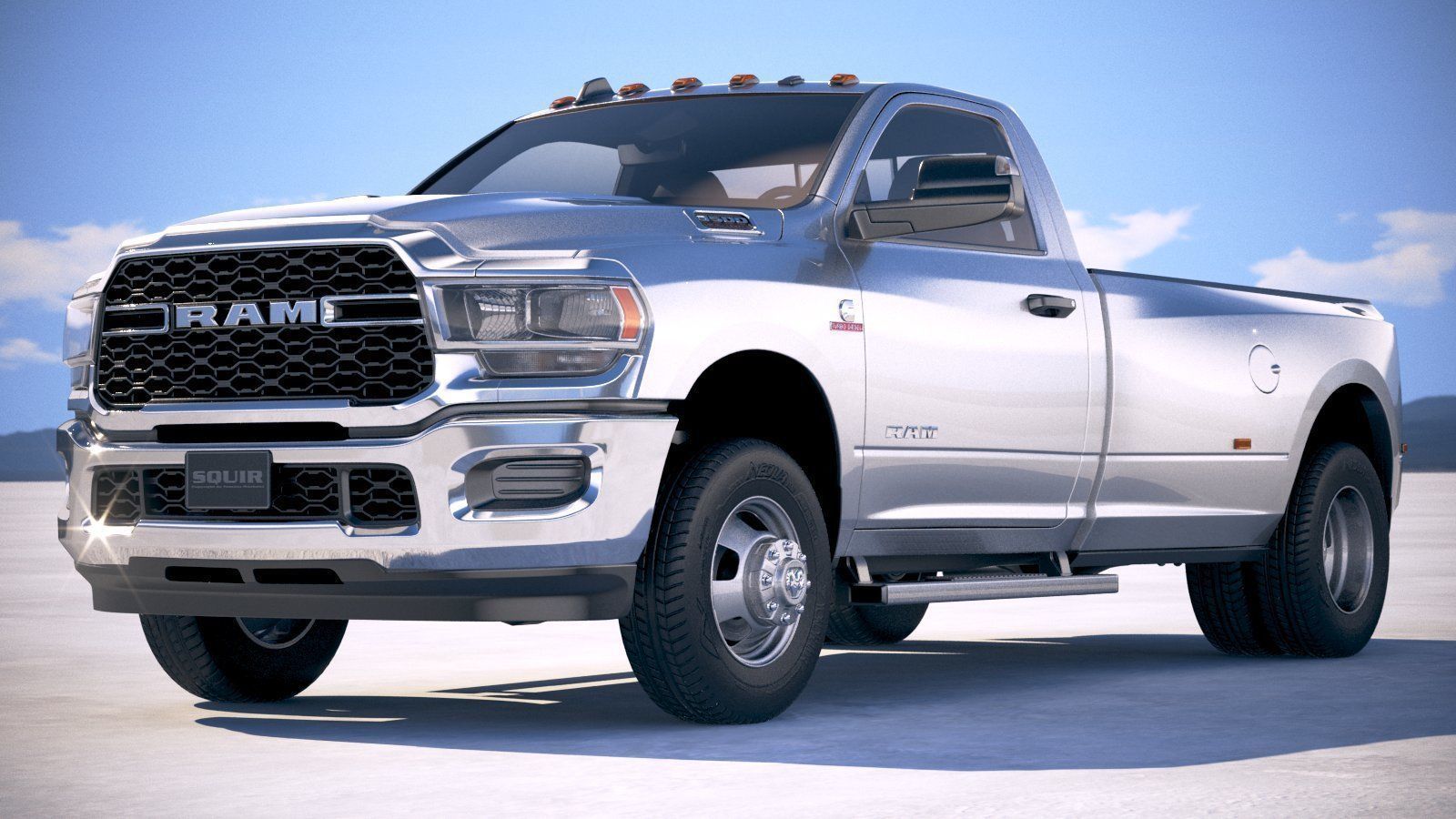 Ram 3500 HD single cab 2019 3D model_12