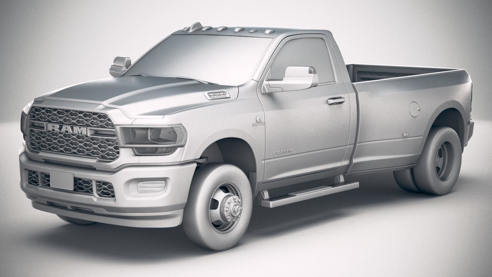 Ram 3500 HD single cab 2019 3D model_17