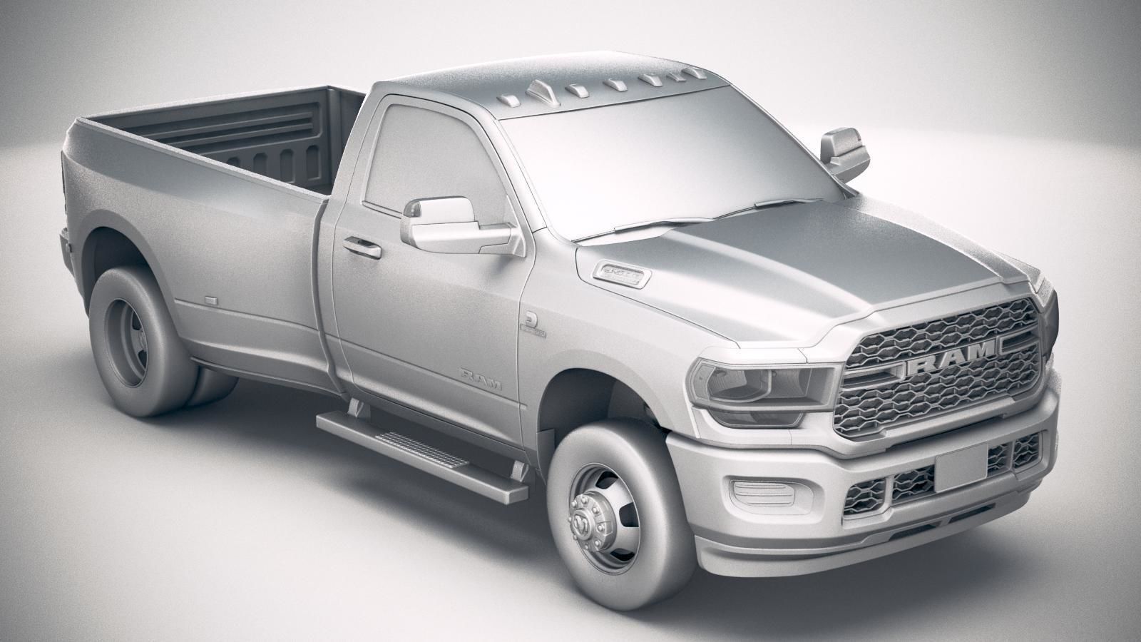 Ram 3500 HD single cab 2019 3D model_21