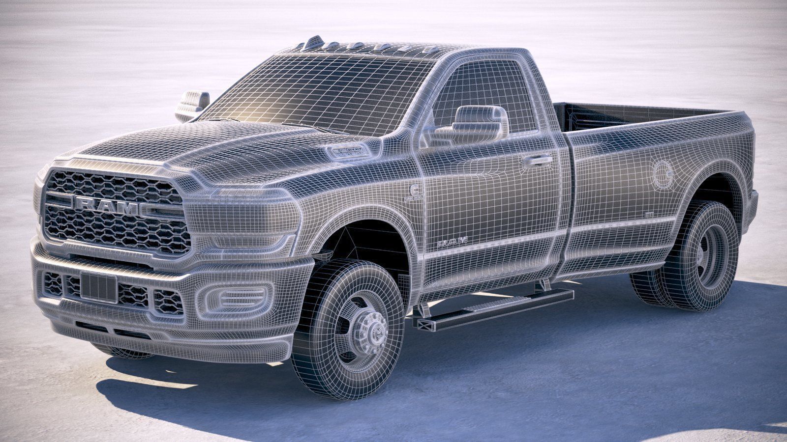 Ram 3500 HD single cab 2019 3D model_24
