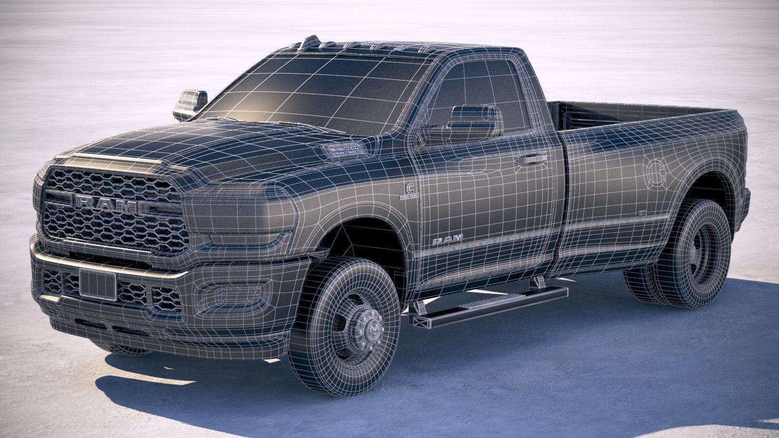 Ram 3500 HD single cab 2019 3D model_26