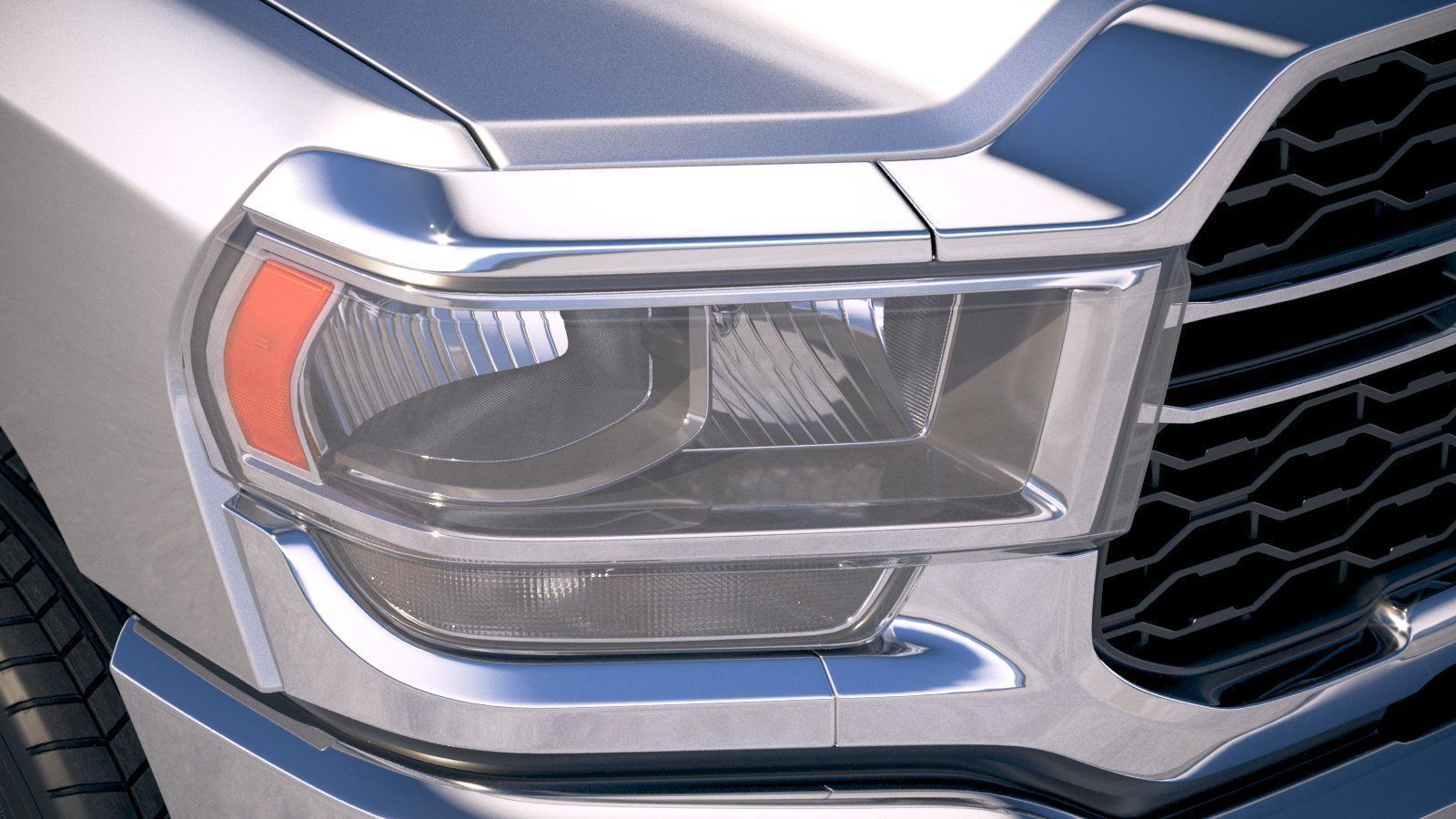 Ram 3500 HD single cab 2019 3D model_15