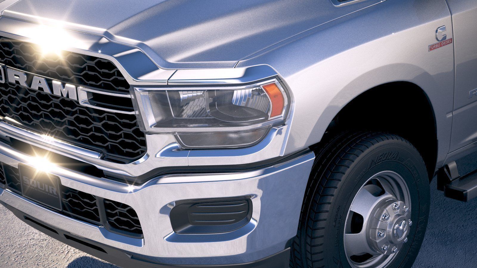 Ram 3500 HD single cab 2019 3D model_2