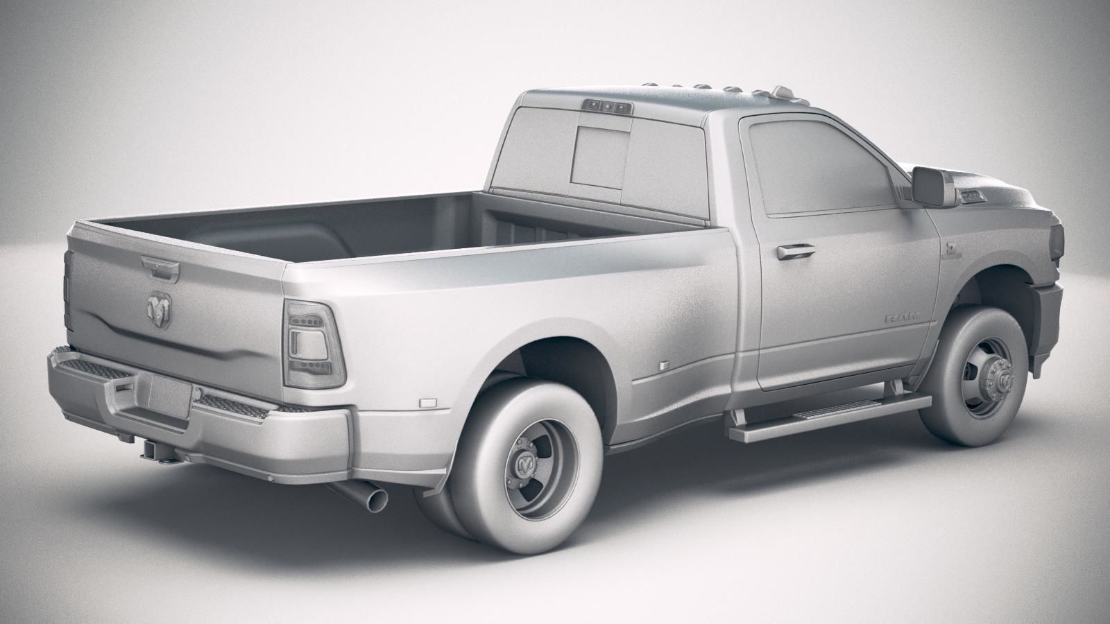 Ram 3500 HD single cab 2019 3D model_20