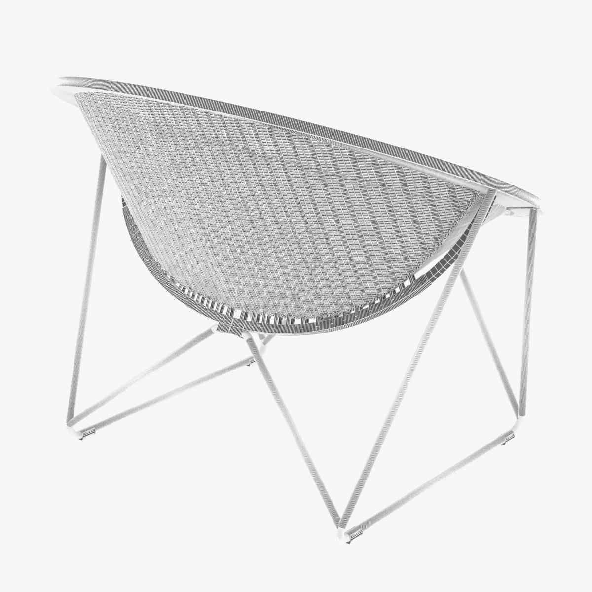 Yuzuru Yamakawa Fauteuil de jardin C317 noir  naturel 3d model 3D model_10