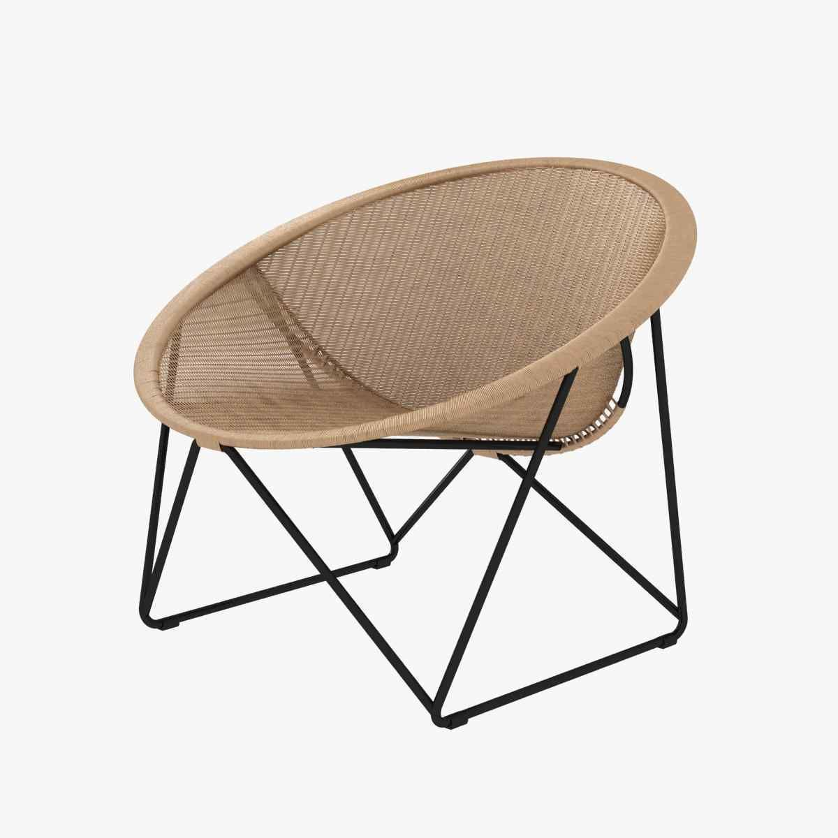 Yuzuru Yamakawa Fauteuil de jardin C317 noir  naturel 3d model 3D model_1