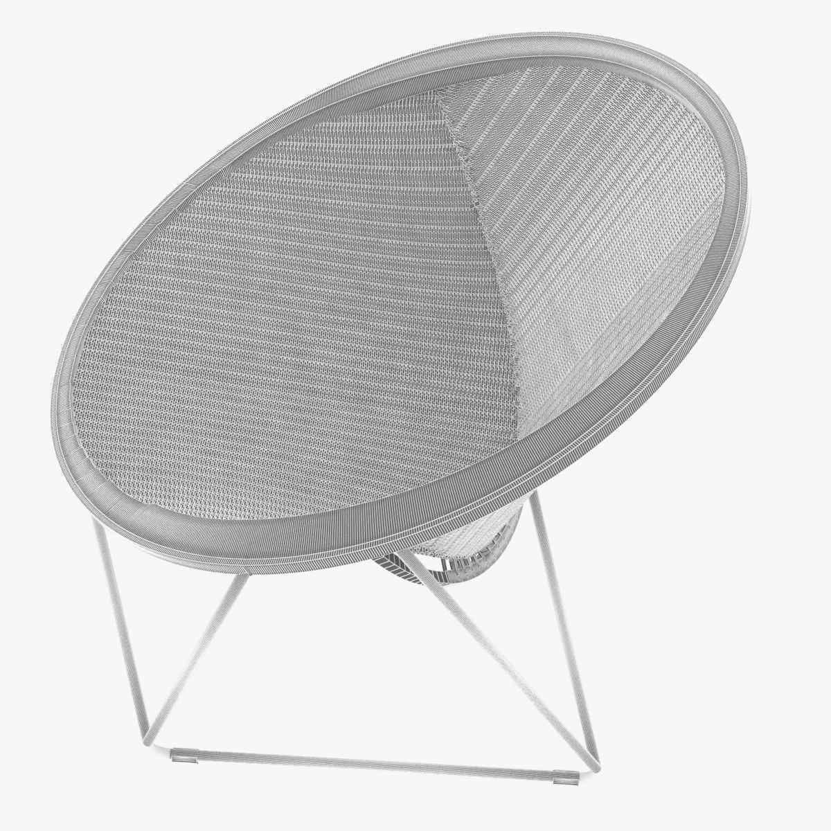 Yuzuru Yamakawa Fauteuil de jardin C317 noir  naturel 3d model 3D model_8