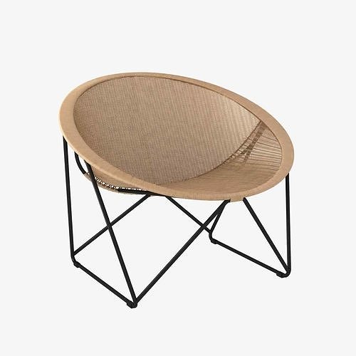 Yuzuru Yamakawa Fauteuil de jardin C317 noir  naturel 3d model 3D model