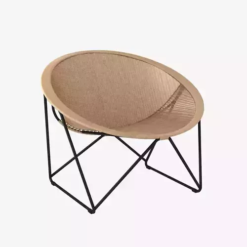 Yuzuru Yamakawa Fauteuil de jardin C317 noir  naturel 3d model 3D model