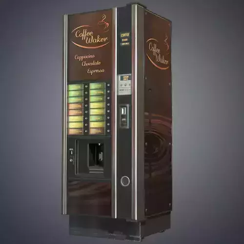 Coffee vending machine Low-poly 3D model
