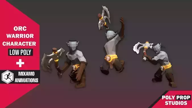 Orc Character Low-poly 3D model