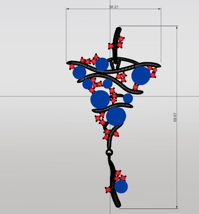 Pearl  Cross Pendant 3D print model_8