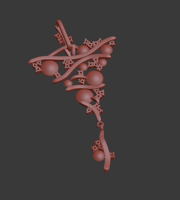 Pearl  Cross Pendant 3D print model_7
