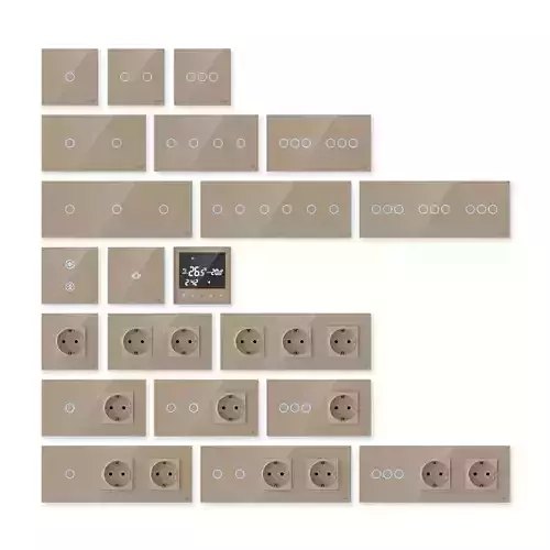 TouchMe electric sockets and switches - Gold