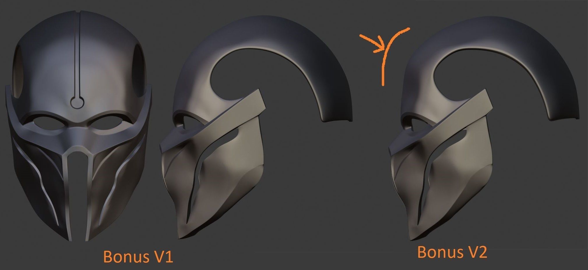 Noob Saibot mask for face from Mortal Kombat 11 3D print model_1