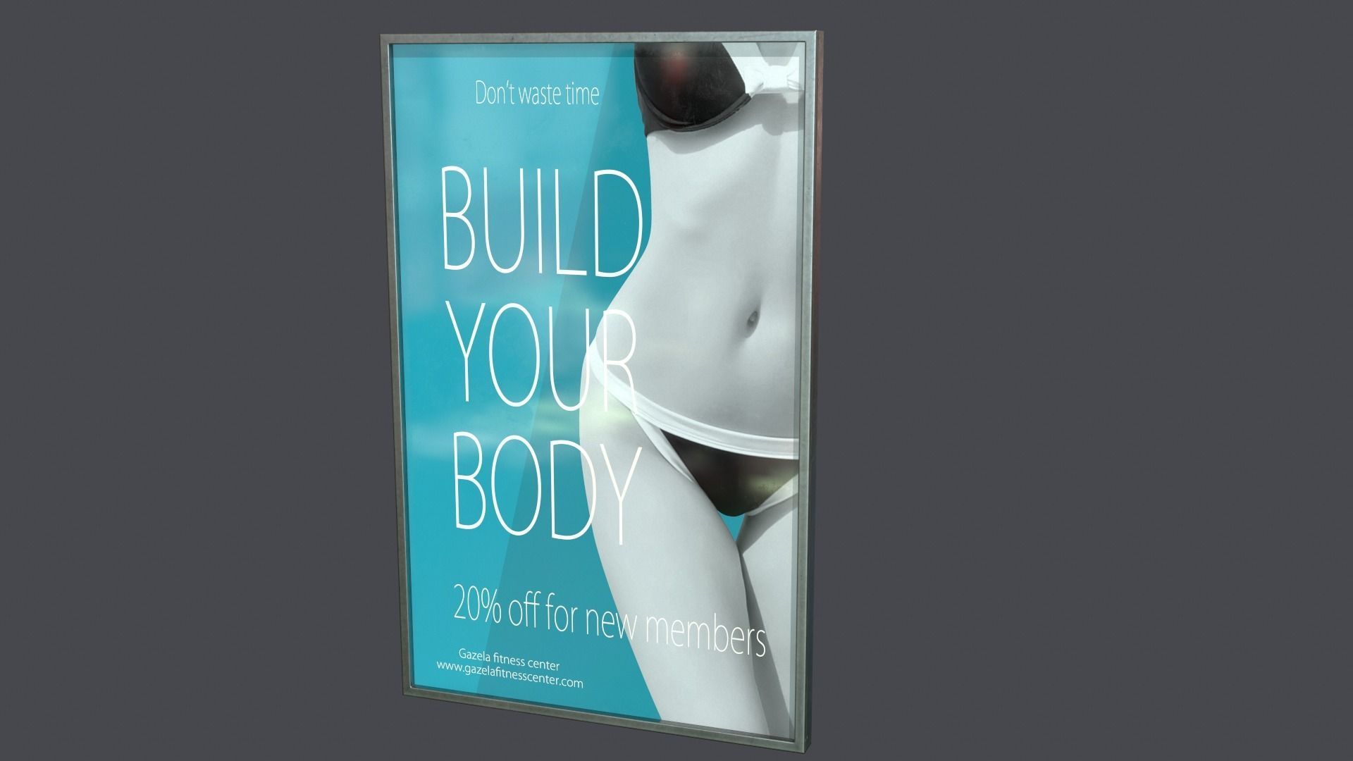 Posters advertisement Low-poly 3D model_10