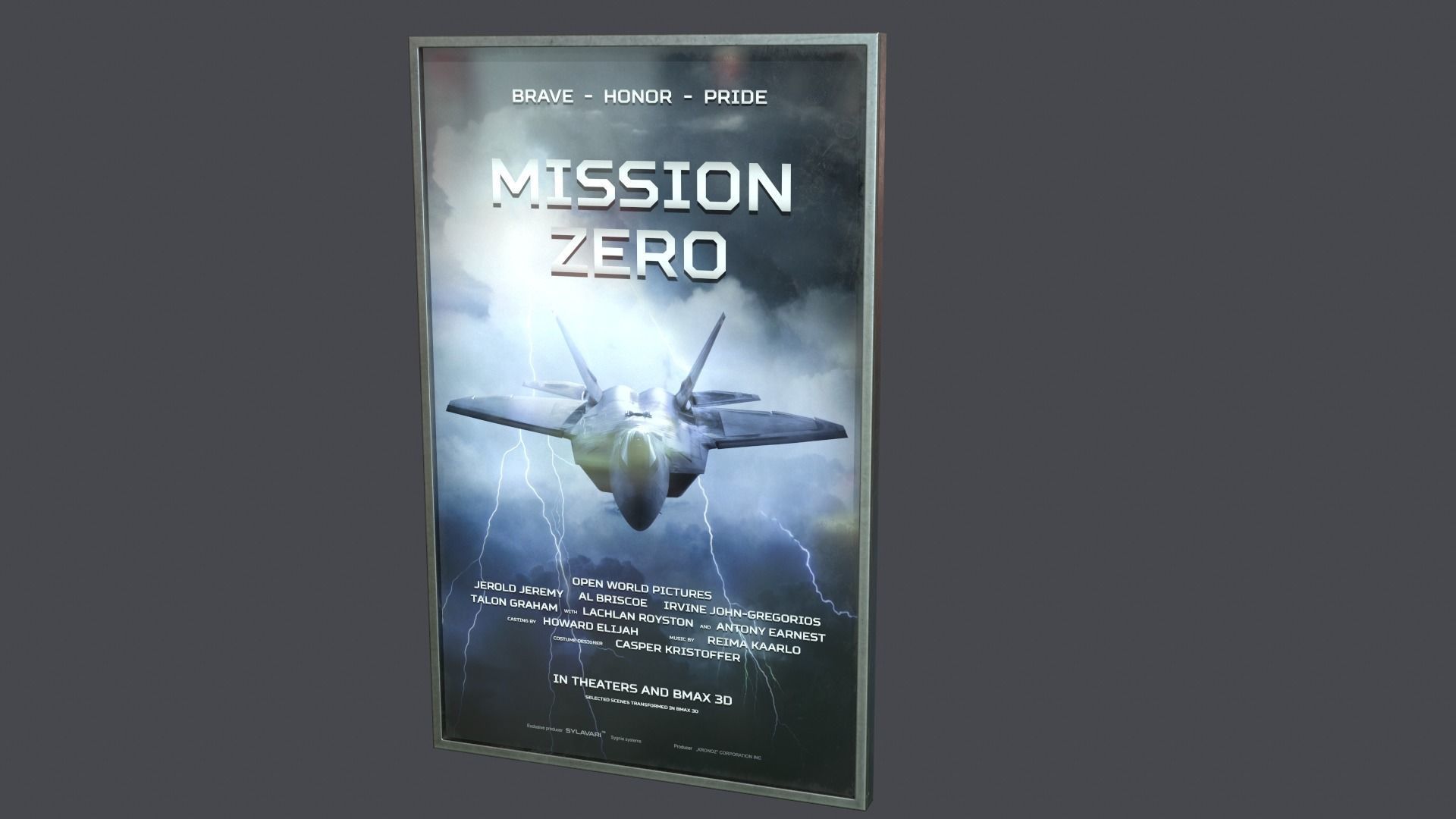 Posters advertisement Low-poly 3D model_7