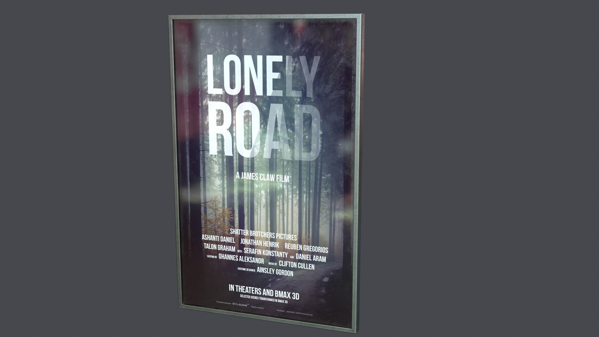 Posters advertisement Low-poly 3D model_3