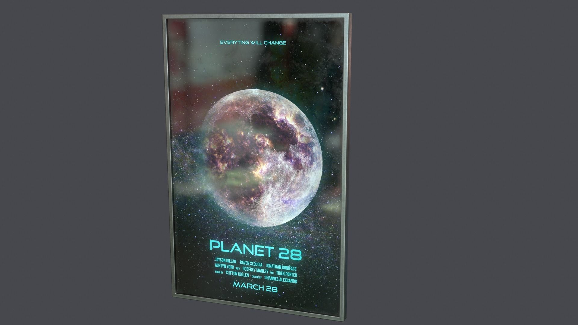 Posters advertisement Low-poly 3D model_6