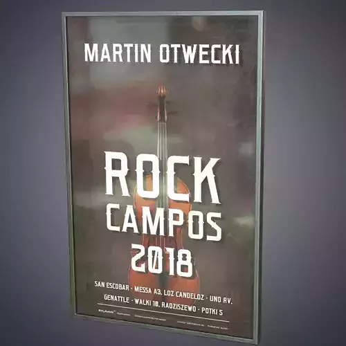 Posters advertisement Low-poly 3D model