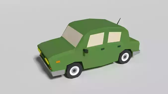 Low Poly Cartoon Car