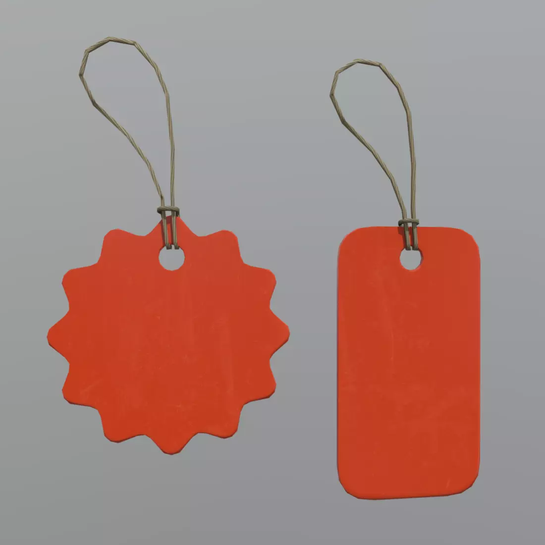 Price Tags 3 Low-poly 3D model_0