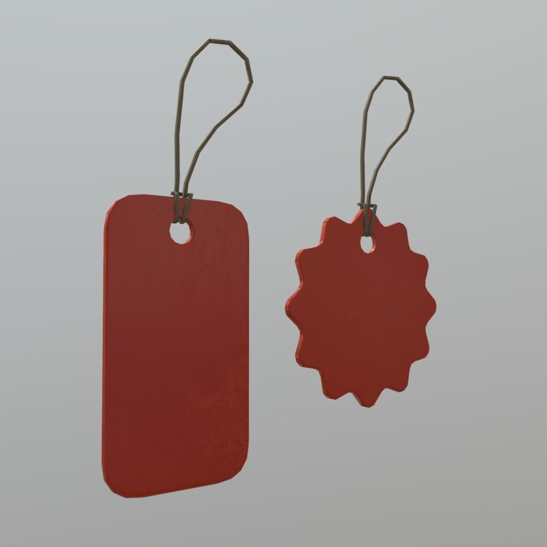 Price Tags 3 Low-poly 3D model_4