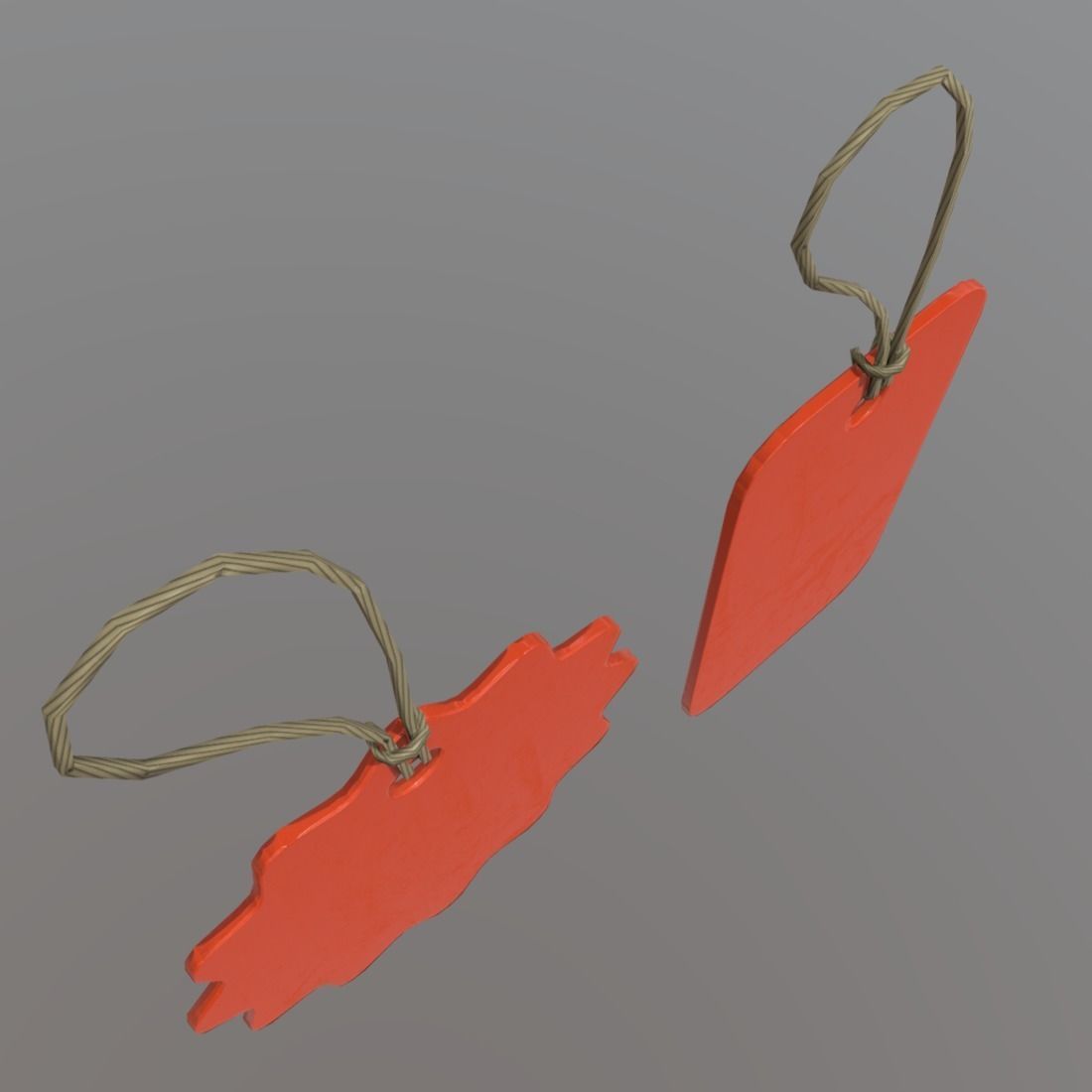 Price Tags 3 Low-poly 3D model_5