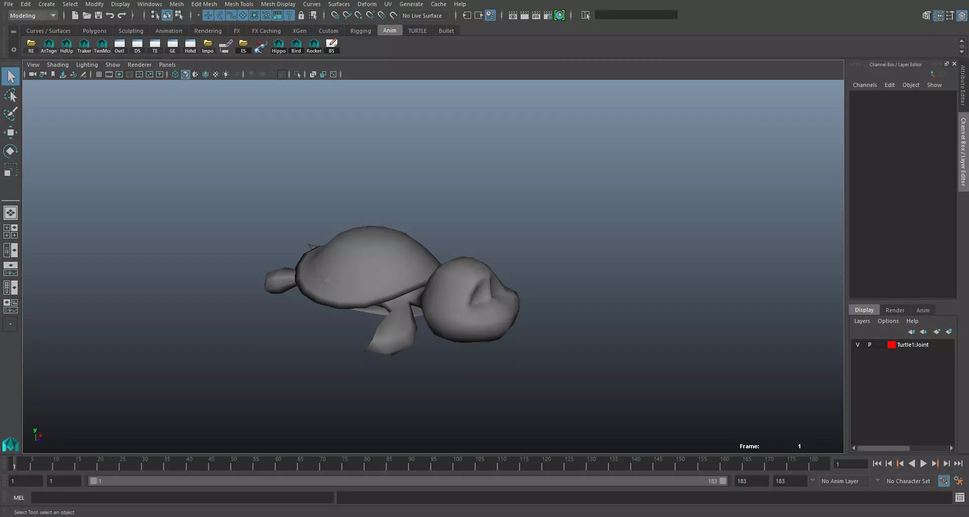 Turtle animal Low-poly 3D model_0