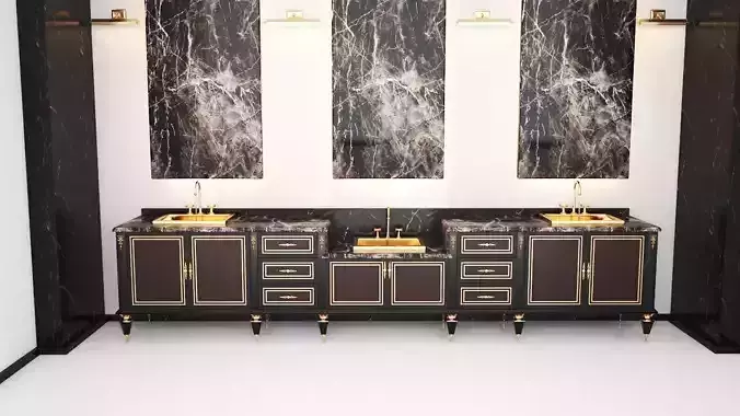 TRIPLE LAVABO 3D model