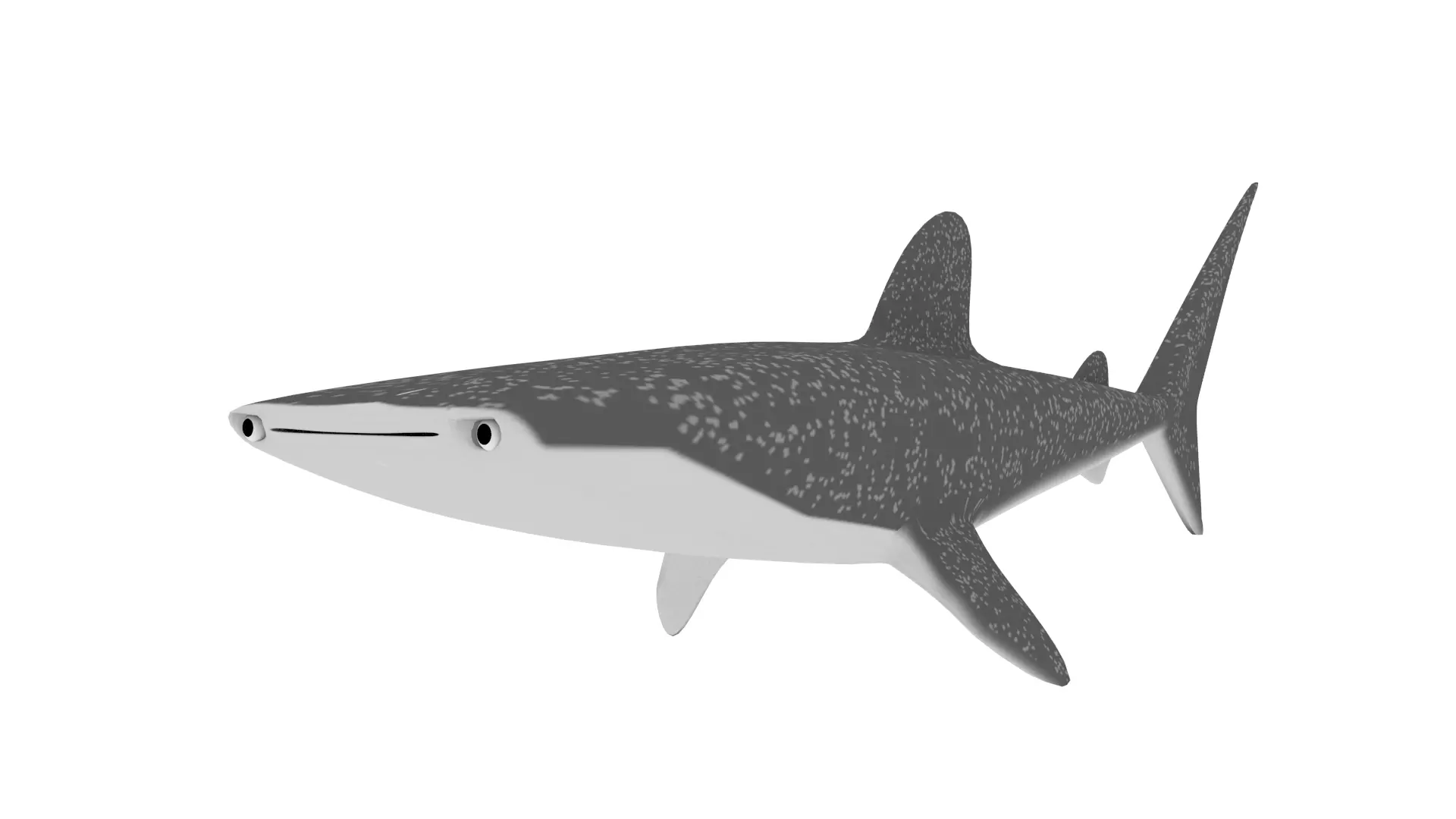 Rigged Low Poly Whale Shark for Blender Free 3D model