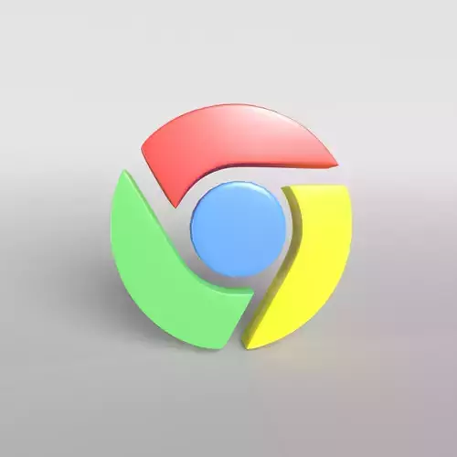 Chrome Logo 001 Free low-poly 3D model