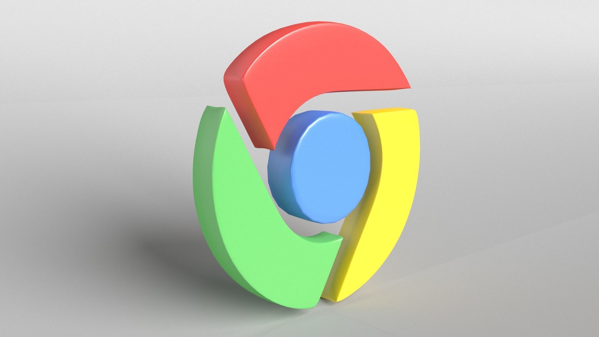 Chrome Logo 001 Free low-poly 3D model_4