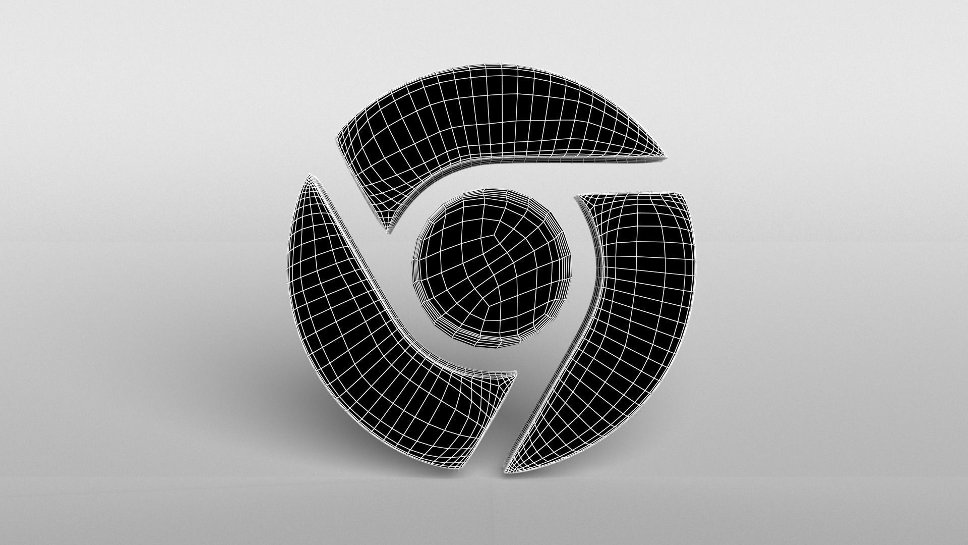 Chrome Logo 001 Free low-poly 3D model_6