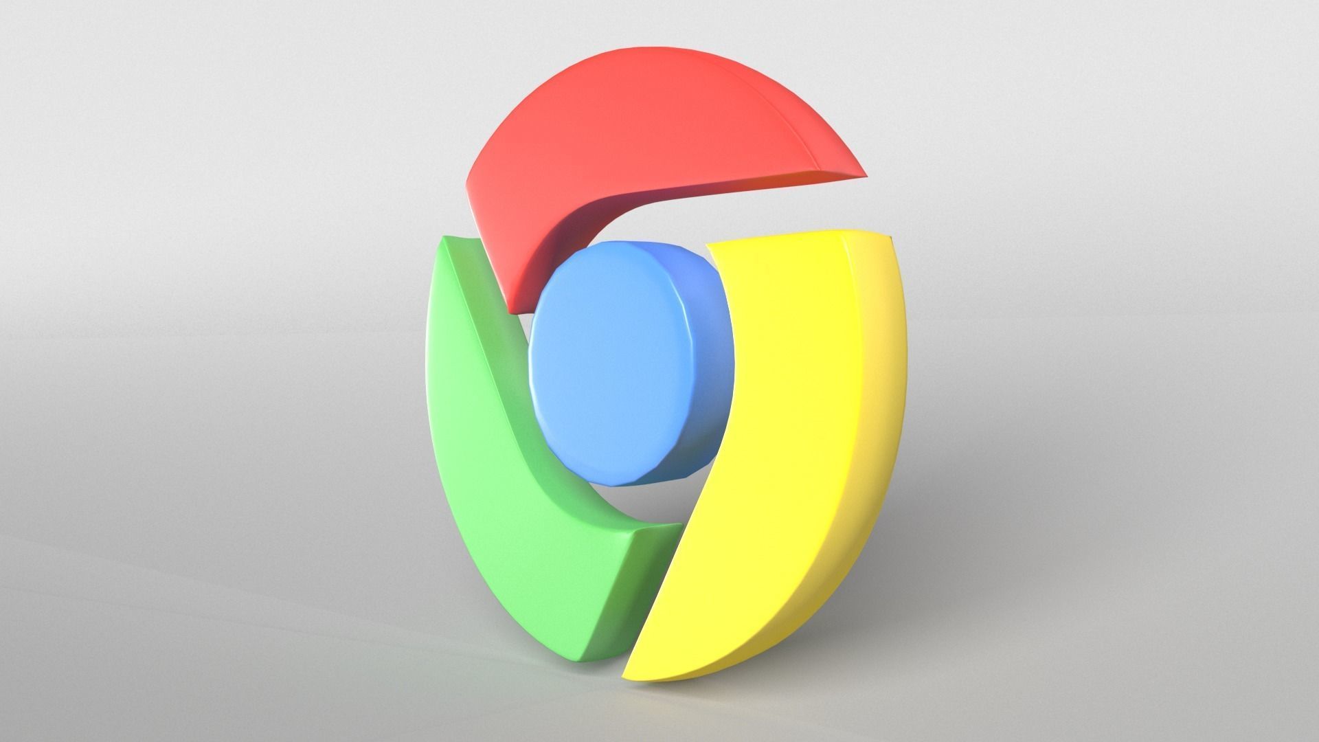 Chrome Logo 001 Free low-poly 3D model_3