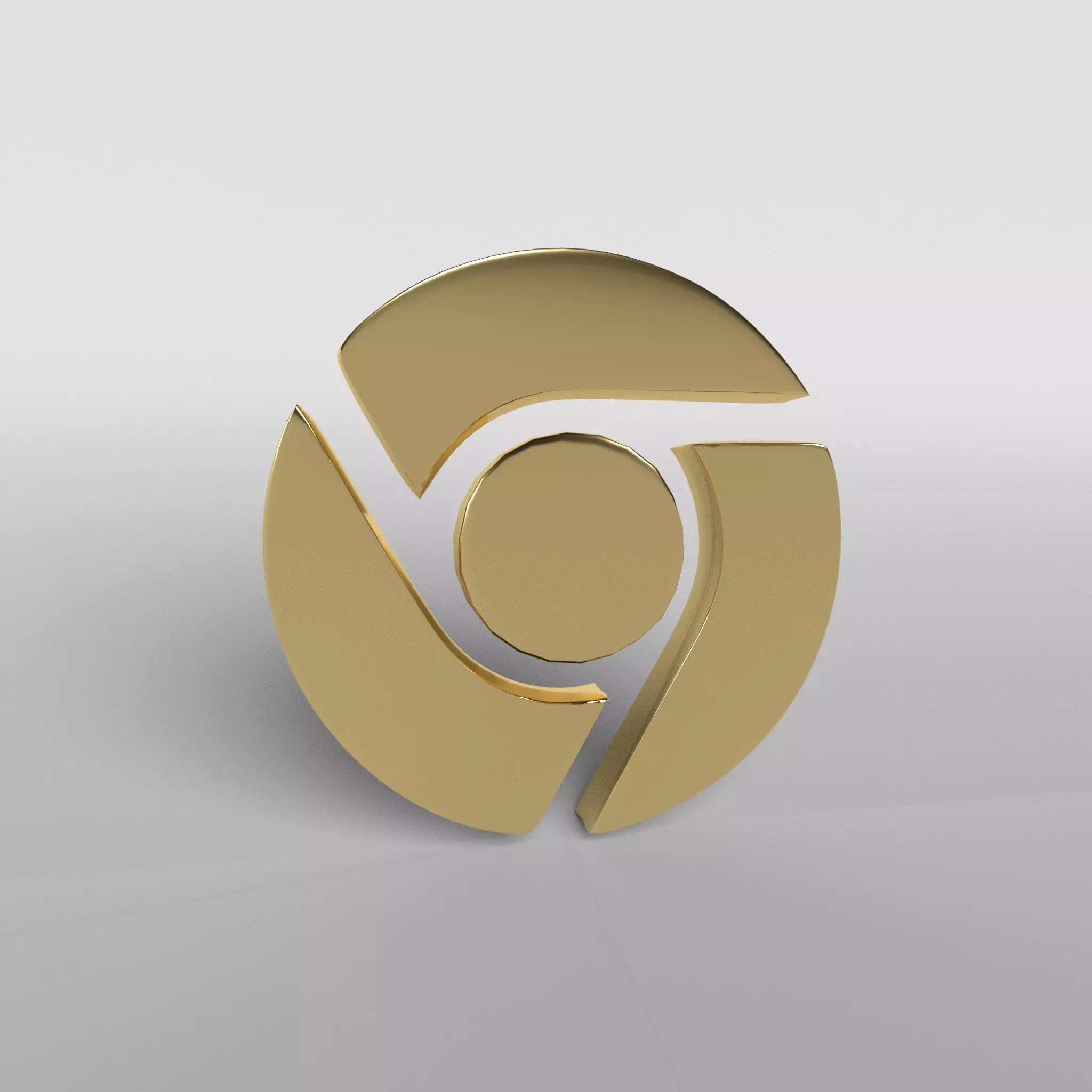 Chrome Logo 002 Free low-poly 3D model