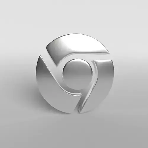 Chrome Logo 003 Free low-poly 3D model