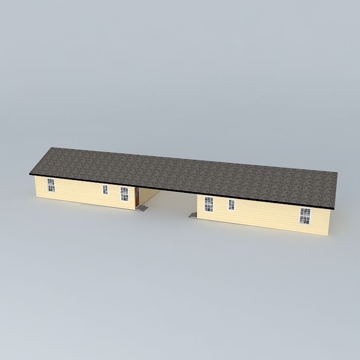 Paul Duplex House Free 3D model_1